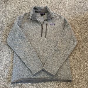 Patagonia 1/4 Zip Fleece Sweater in Gray